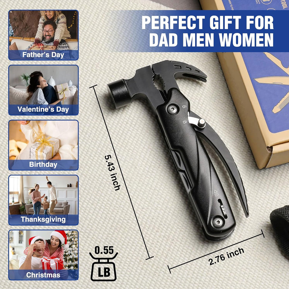 UNIROX 12-in-1 Multitool Hammer – Kompaktes EDC Survival-Tool